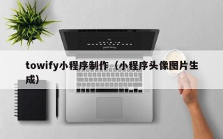南漳towify小程序制作（小程序头像图片生成）